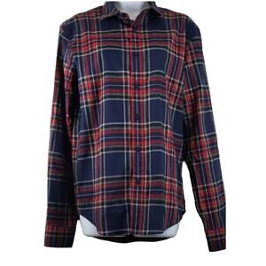 Zara Man Denim Couture Slim Fit Plaid Long Sleeve Button  L